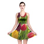 Images Tulip Red Reversible Skater Dress
