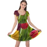 Images Tulip Red Cap Sleeve Dress