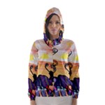 Indian Elephants Hooded Wind Breaker (Women)