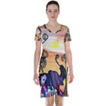 Indian Elephants Short Sleeve Nightdress