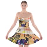 Indian Elephants Strapless Bra Top Dress