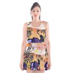 Indian Elephants Scoop Neck Skater Dress