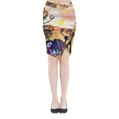 Indian Elephants Midi Wrap Pencil Skirt from ArtsNow.com