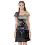 Motorcross Short Sleeve Skater Dress