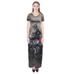 Motorcross Short Sleeve Maxi Dress