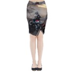 Motorcross Midi Wrap Pencil Skirt