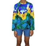 Wallpaper Flower Tulip Kid s Long Sleeve Swimwear