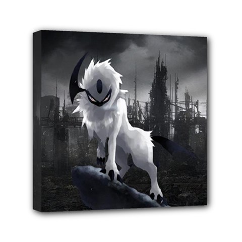 Wolf Mini Canvas 6  x 6  (Stretched) from ArtsNow.com
