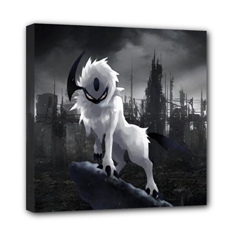 Wolf Mini Canvas 8  x 8  (Stretched) from ArtsNow.com