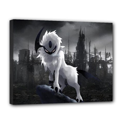 Wolf Canvas 14  x 11  (Stretched) from ArtsNow.com