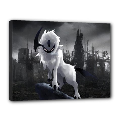 Wolf Canvas 16  x 12  (Stretched) from ArtsNow.com
