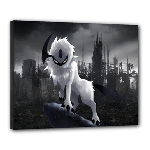 Wolf Canvas 20  x 16  (Stretched) from ArtsNow.com