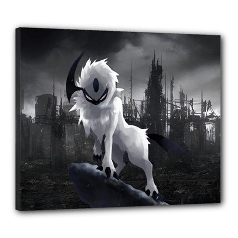 Wolf Canvas 24  x 20  (Stretched) from ArtsNow.com