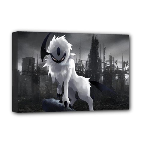 Wolf Deluxe Canvas 18  x 12  (Stretched) from ArtsNow.com