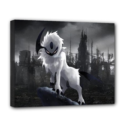 Wolf Deluxe Canvas 20  x 16  (Stretched) from ArtsNow.com