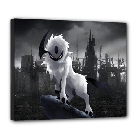 Wolf Deluxe Canvas 24  x 20  (Stretched) from ArtsNow.com