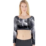 Wolf Long Sleeve Crop Top (Tight Fit)