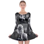 Wolf Long Sleeve Skater Dress