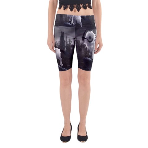 Wolf Yoga Cropped Leggings from ArtsNow.com