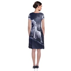 Short Sleeve Front Wrap Dress 