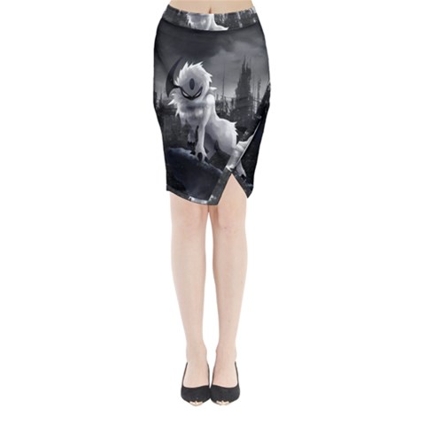 Wolf Midi Wrap Pencil Skirt from ArtsNow.com