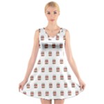 Image V-Neck Sleeveless Dress