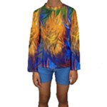 Abstract Paintings Kid s Long Sleeve Swimwear