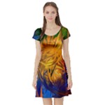 Abstract Paintings Short Sleeve Skater Dress
