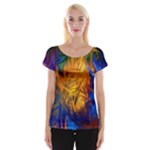 Abstract Paintings Women s Cap Sleeve Top