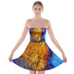 Abstract Paintings Strapless Bra Top Dress