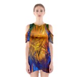 Abstract Paintings Women s Cutout Shoulder One Piece