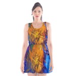 Abstract Paintings Scoop Neck Skater Dress