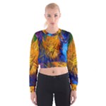 Abstract Paintings Women s Cropped Sweatshirt