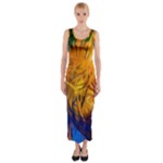 Abstract Paintings Fitted Maxi Dress