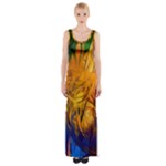 Abstract Paintings Maxi Thigh Split Dress