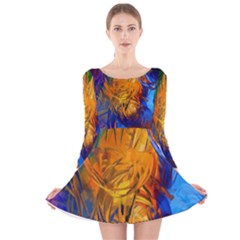 Long Sleeve Velvet Skater Dress 