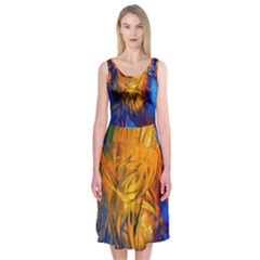 Abstract Paintings Midi Sleeveless Dress from ArtsNow.com