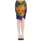 Abstract Paintings Midi Wrap Pencil Skirt