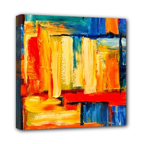 Abstrak Paint Mini Canvas 8  x 8  (Stretched) from ArtsNow.com