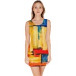 Abstrak Paint Bodycon Dress