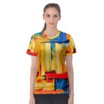 Abstrak Paint Women s Sport Mesh Tee