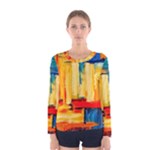 Abstrak Paint Women s Long Sleeve Tee