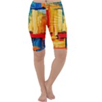 Abstrak Paint Cropped Leggings 