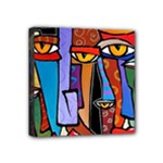 Art Painting Pop Design Stars Mini Canvas 4  x 4  (Stretched)