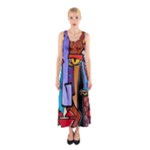 Art Painting Pop Design Stars Sleeveless Maxi Dress