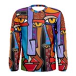 Art Painting Pop Design Stars Men s Long Sleeve Tee