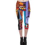 Art Painting Pop Design Stars Capri Leggings 