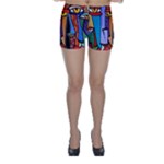 Art Painting Pop Design Stars Skinny Shorts