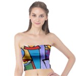 Art Painting Pop Design Stars Tube Top