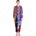 Art Painting Pop Design Stars Hooded Jumpsuit (Ladies)